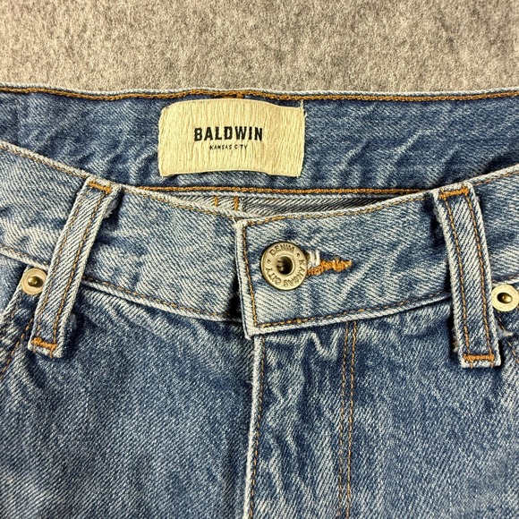 Baldwin Denim Maddie Solstice Distressed High Rise Shorts Size 28 Made in USA - Picture 6 of 8